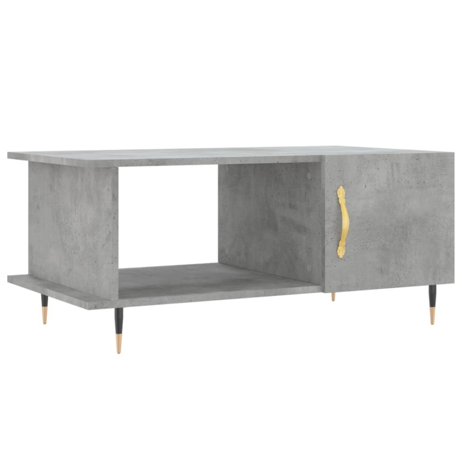 Mesa de centro madera contrachapada gris hormigón 90x50x40