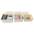 Juego de cajas de almacenaje apilables 3 uds tela color