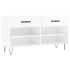 Banco zapatero madera de ingeniería blanco brillo 102x35x55
