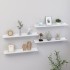 Estantes de pared 4 unidades blanco brillo 60x9x3