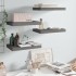 Estantes flotantes de pared 4 uds MDF gris brillo 40x23x3,8
