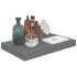 Estantes flotantes de pared 4 uds MDF gris brillo 40x23x3,8