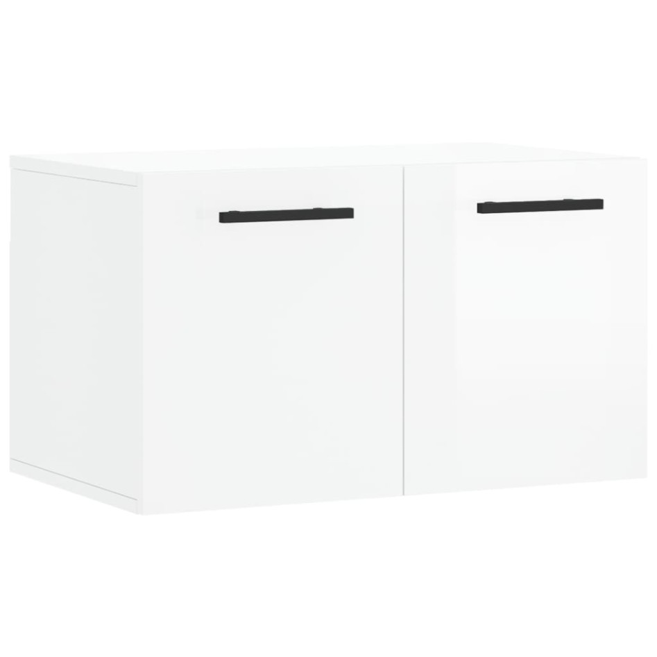Armario pared madera contrachapada blanco brillo 60x36,5x35