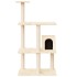 Rascador para gatos con postes de sisal color crema 119