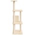 Rascador para gatos con postes de sisal color crema 119