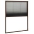 Mosquitera plisada para ventanas aluminio marrón 80x100