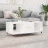 Mesa de centro madera contrachapada blanco brillo 102x50x40