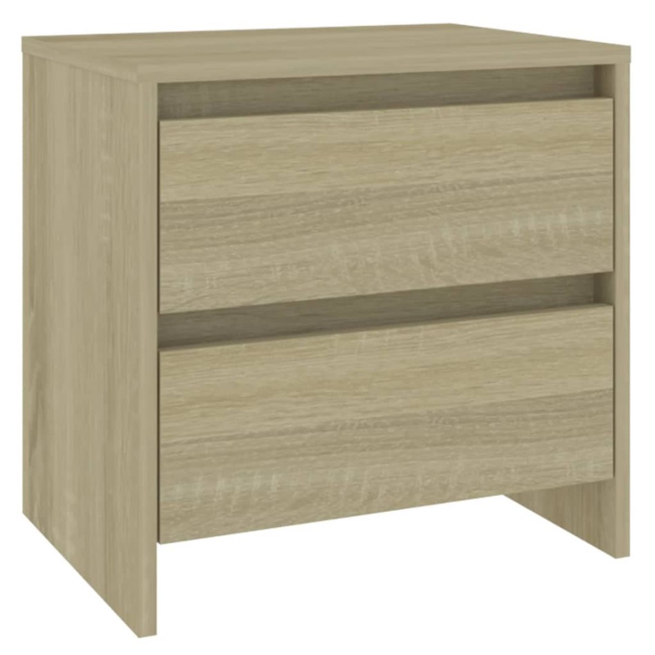 Mesita de noche madera ingeniería roble Sonoma 45x34,5x44,5