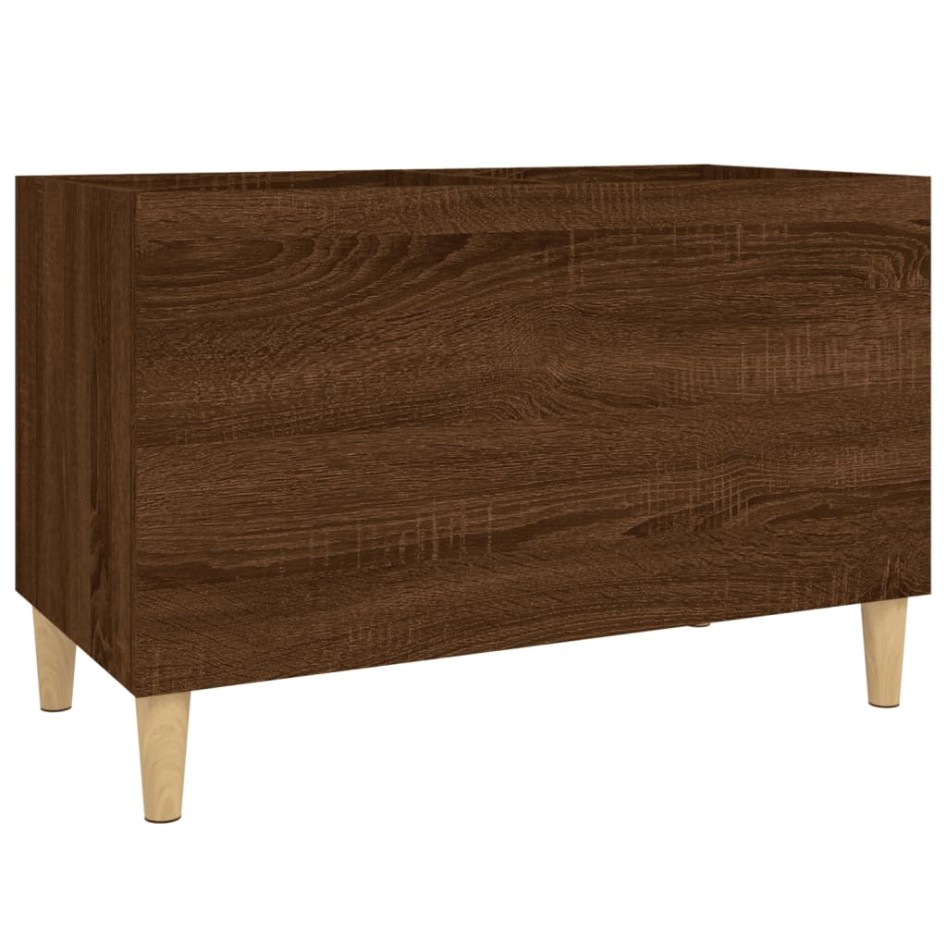 Mueble discos madera contrachapada roble marrón 74,5x38x48