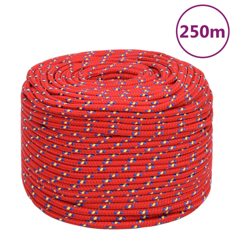 Cuerda de barco polipropileno rojo 6 mm 250