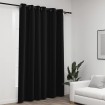 Cortina opaca con ojales look de lino gris antracita 290x245 cm