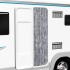 Cortina mosquitera de chenilla plateada 56x185