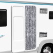 Cortina mosquitera de chenilla plateada 56x185 cm