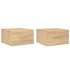 Mesitas de noche de pared 2 uds color roble Sonoma 35x35x20
