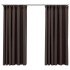 Cortinas opacas ganchos look de lino 2 pzs gris taupe