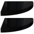 Estante flotante esquina 2 uds MDF negro brillante 35x35x3,8