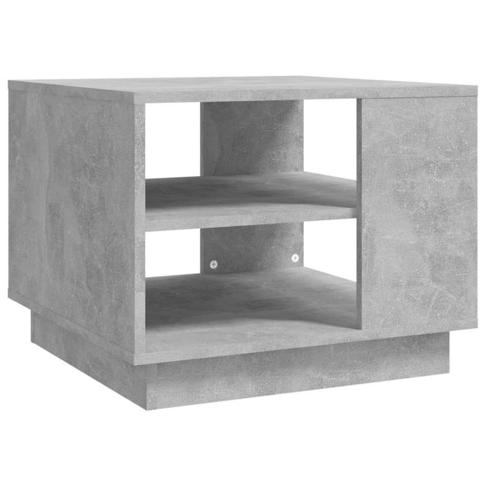 Mesa de centro madera de ingeniería gris hormigón 55x55x43