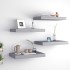 Estantes flotantes de pared 4 uds gris MDF 40x23x3,8