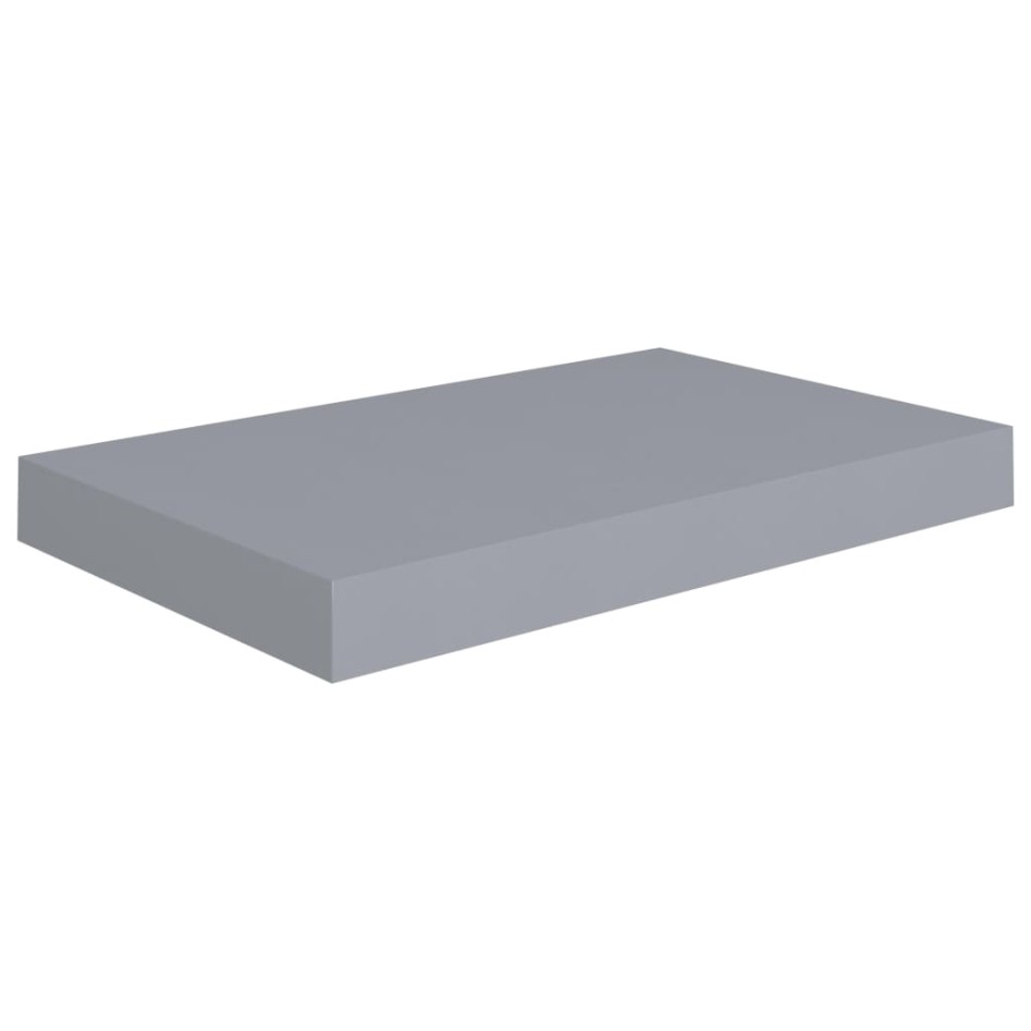 Estantes flotantes de pared 4 uds gris MDF 40x23x3,8