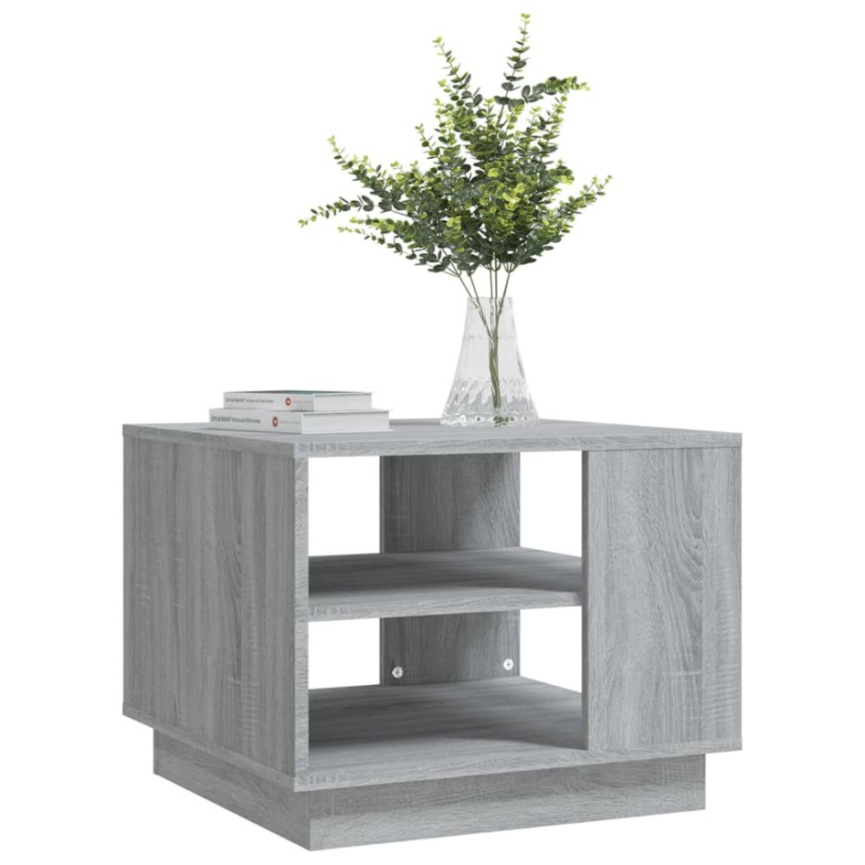 Mesa de centro madera de ingeniería gris Sonoma 55x55x43
