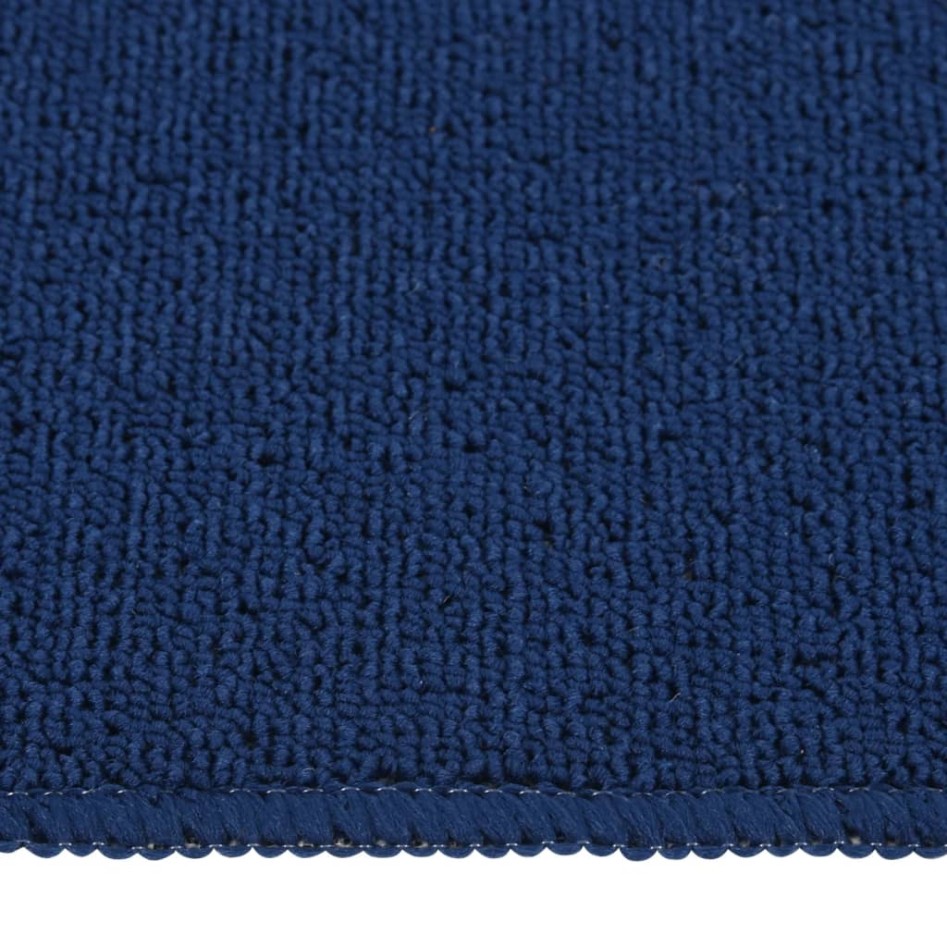 Alfombrilla de escalera 15 uds azul marino rectangular 60x25