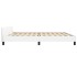 Estructura de cama cabecero cuero sintético blanco 200x200