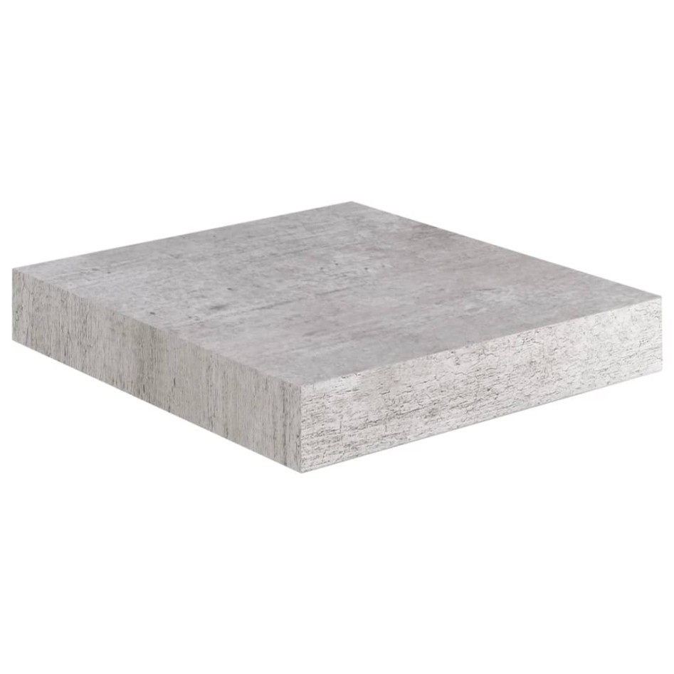 Estante flotante pared 4 uds MDF gris hormigón 23x23,5x3,8