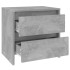Mesita de noche madera ingeniería gris hormigón 45x34,5x44,5