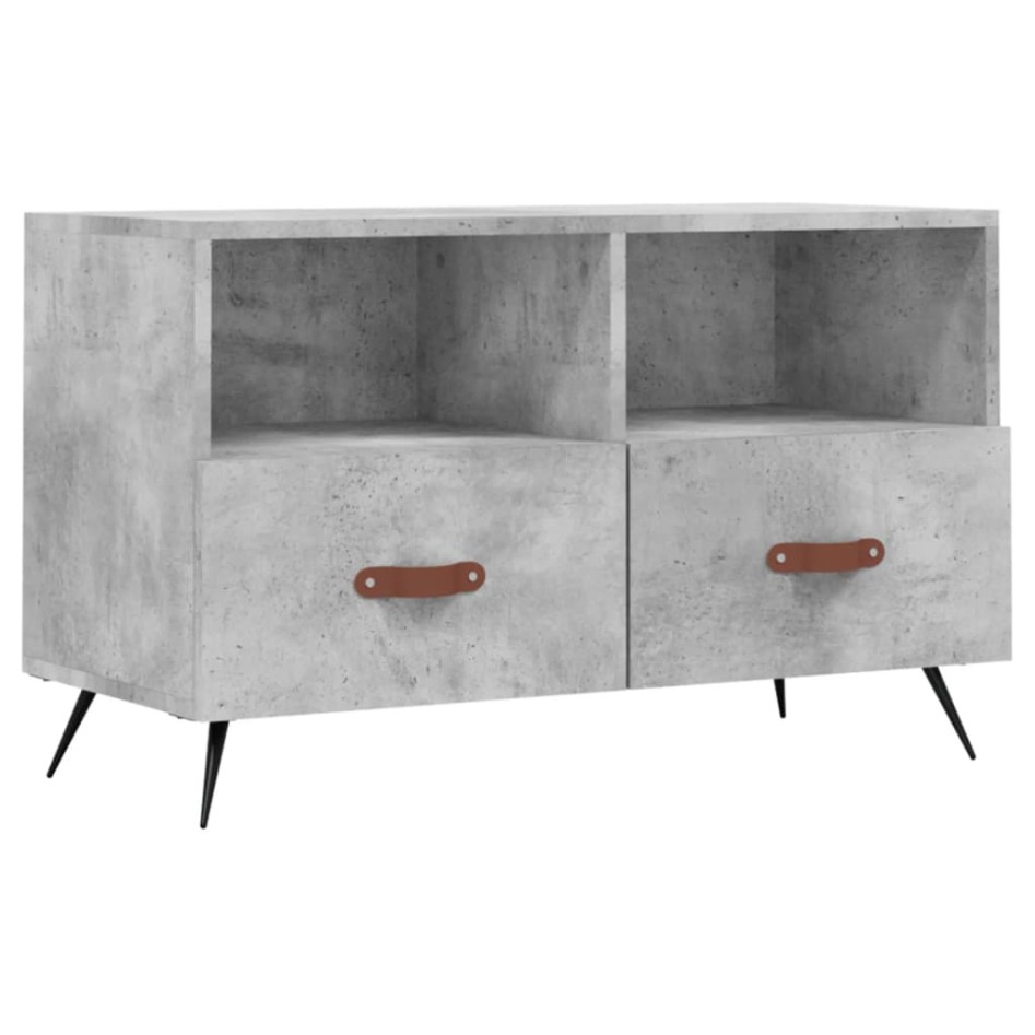 Mueble para TV madera contrachapada gris hormigón 80x36x50