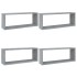 Estantes cúbicos de pared 4 uds madera gris Sonoma 60x15x23