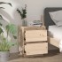 Mesita de noche madera maciza de pino 40x35x50