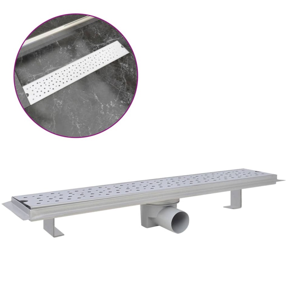 Desagüe de ducha lineal burbuja acero inoxidable 630x140