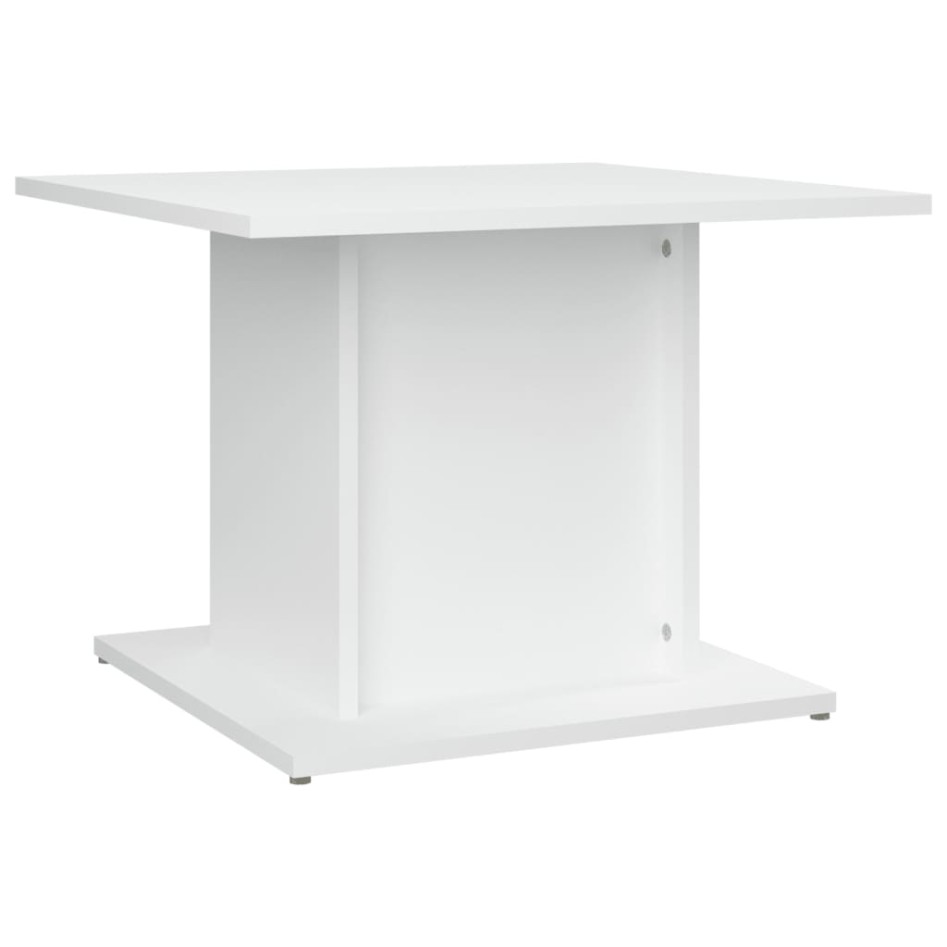 Mesa de centro madera de ingeniería blanca 55,5x55,5x40