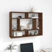 Estantería de pared madera ingeniería roble marrón 75x16x55 cm