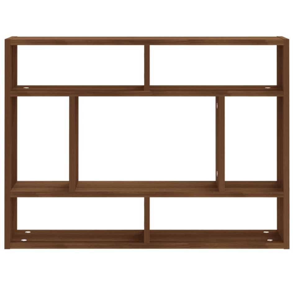 Estantería de pared madera ingeniería roble marrón 75x16x55