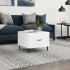 Mesa de centro madera de ingeniería brillo blanco 50x50x40
