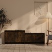 Mueble de TV madera de ingeniería roble ahumado 146,5x35x50 cm