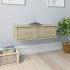 Estante cajones pared contrachapada color roble