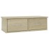 Estante cajones pared contrachapada color roble