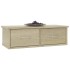 Estante cajones pared contrachapada color roble