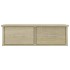 Estante cajones pared contrachapada color roble