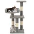 Rascador para gatos con postes de sisal 65 cm