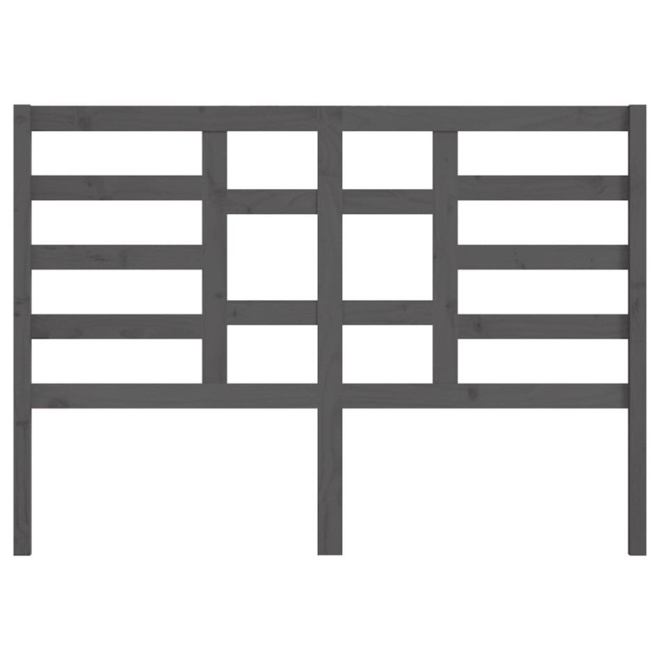 Cabecero de cama madera maciza de pino gris 166x4x104