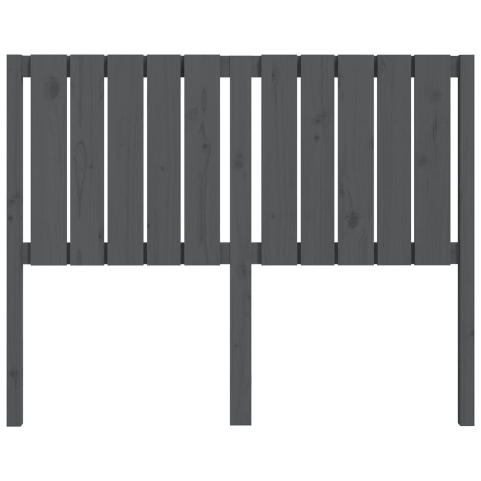 Cabecero de cama madera maciza de pino gris 125,5x4x100