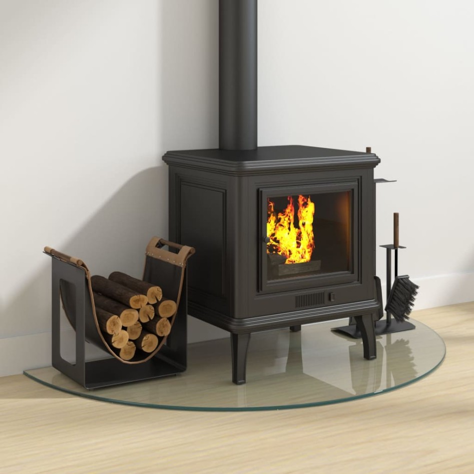 Placa de vidrio para chimenea semicircular 1000x500