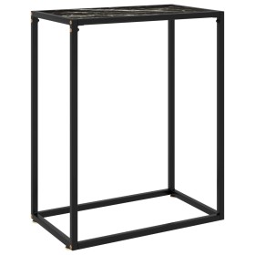 Mesa consola vidrio templado negro 60x35x75