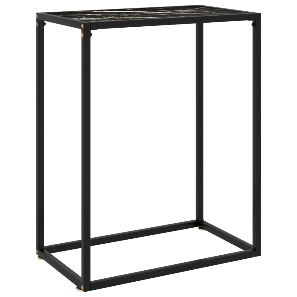 Mesa consola vidrio templado negro 60x35x75