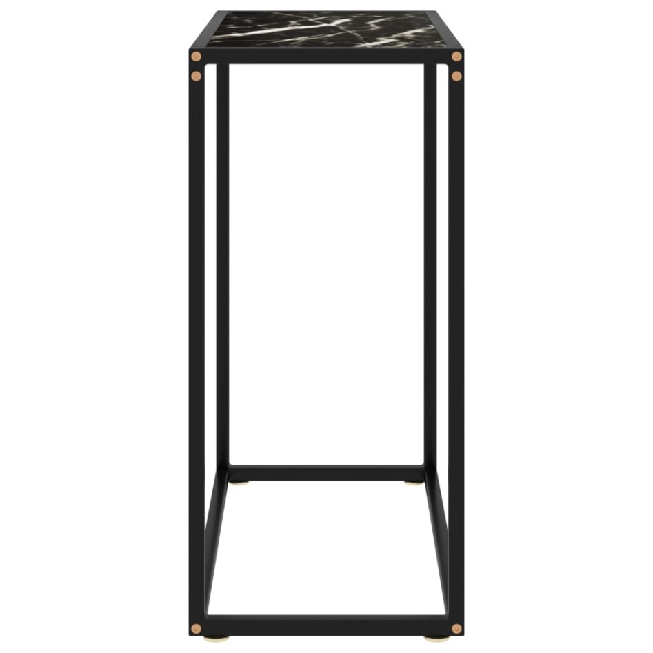 Mesa consola vidrio templado negro 60x35x75