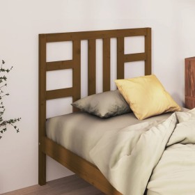 Cabecero de cama madera maciza de pino marrón miel 96x4x100