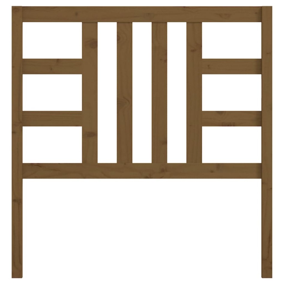 Cabecero de cama madera maciza de pino marrón miel 96x4x100